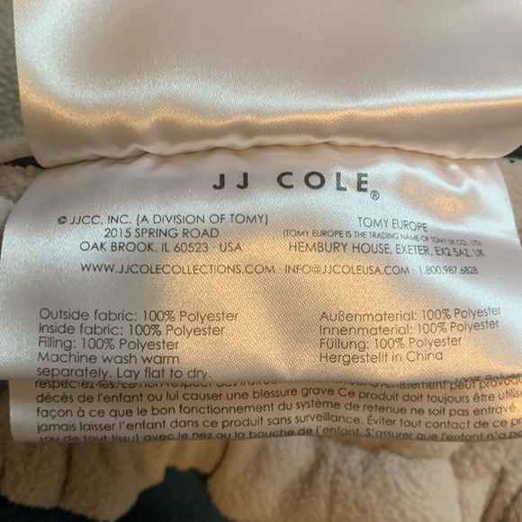 JJ Cole black bundle me fleece lined zip up car seat cover - Picture 4 of 4